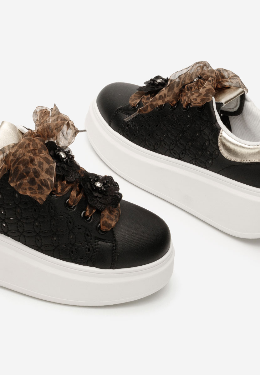 Lera fekete telitalpú platform sneaker
