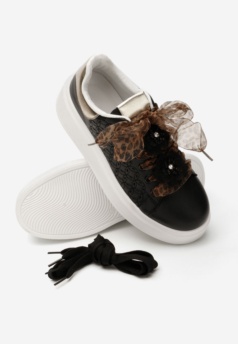 Lera fekete telitalpú platform sneaker