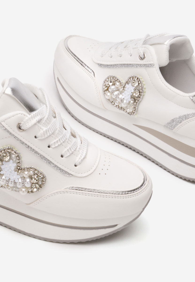 Karma fehér telitalpú platform sneaker