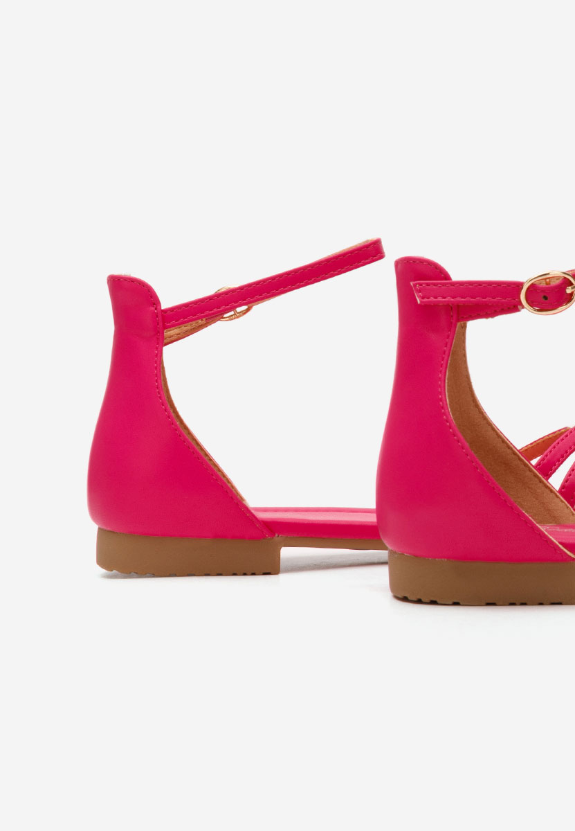 Beaux fuxia lapos talpú szandál