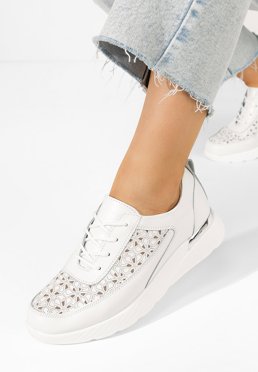 Calyse fehér női bőr sneaker