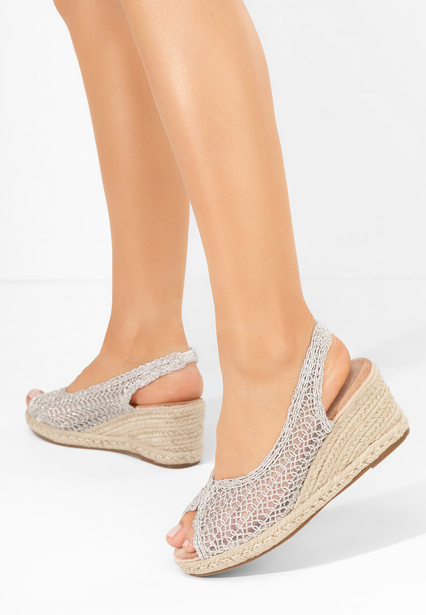 Xiomara ezüst platform szandál