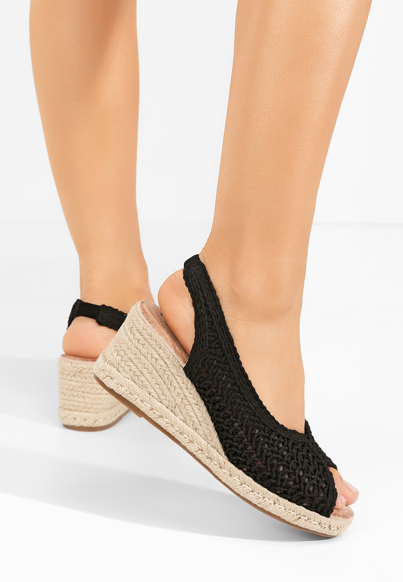 Xiomara fekete platform szandál