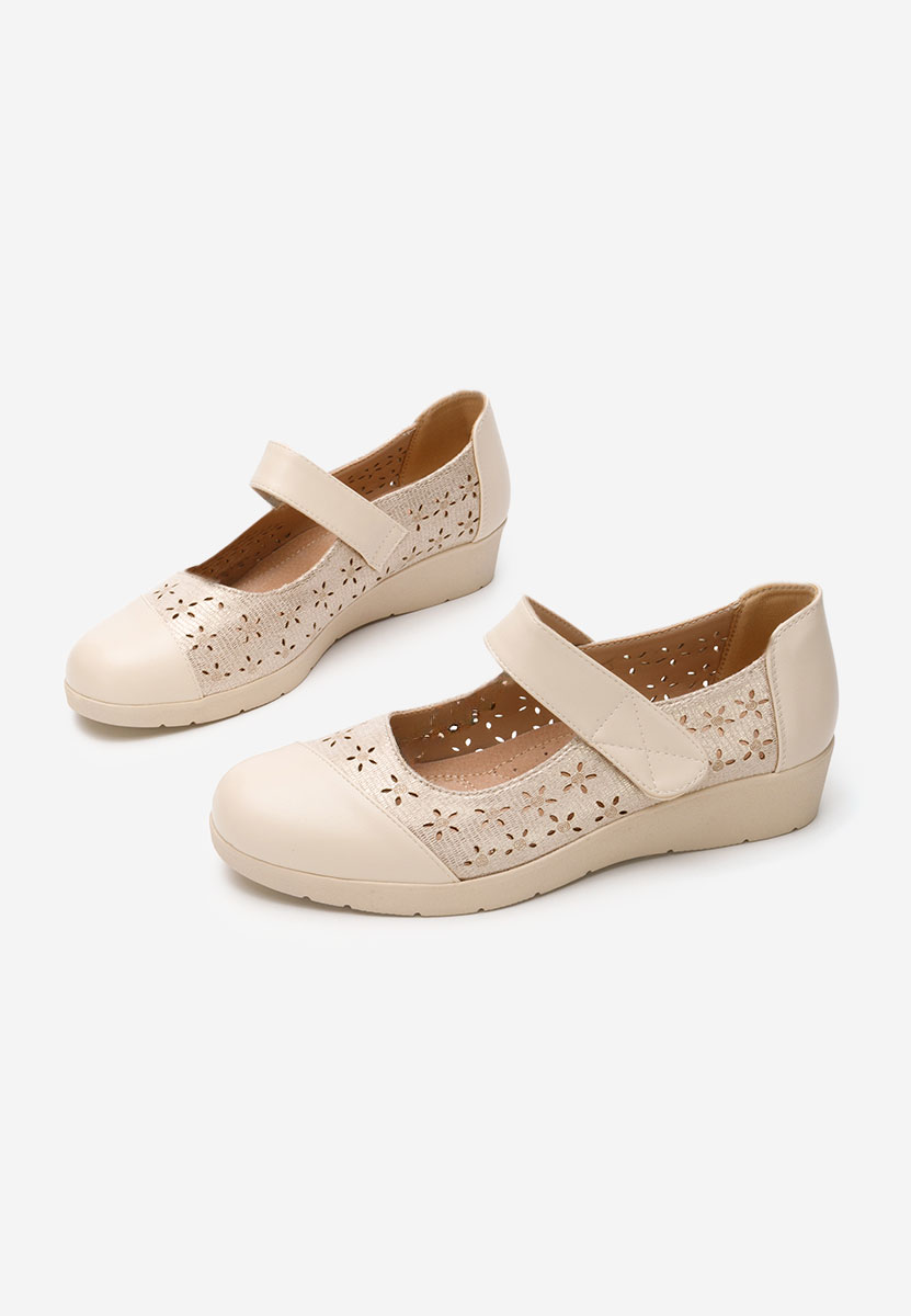 Laverna bézs balerina cipő