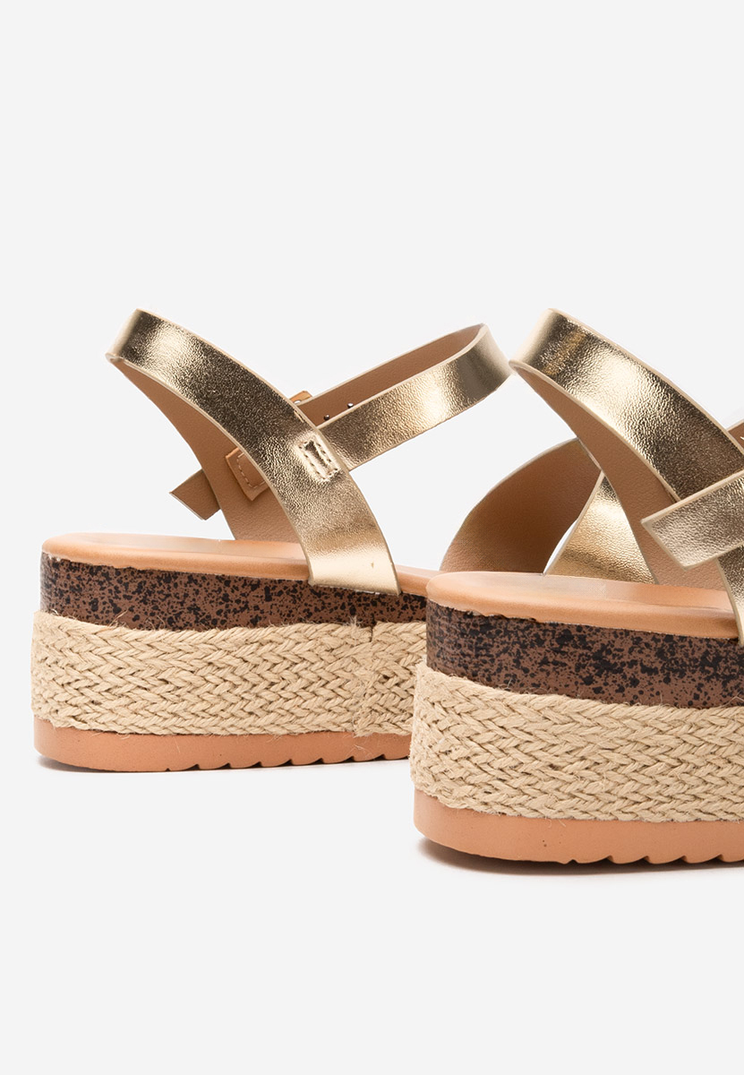 Rumia aranyszínü espadrilles szandál