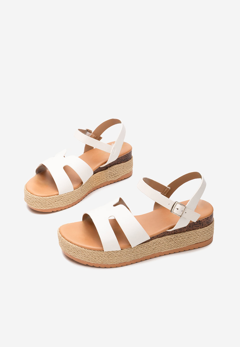 Rumia fehér espadrilles szandál