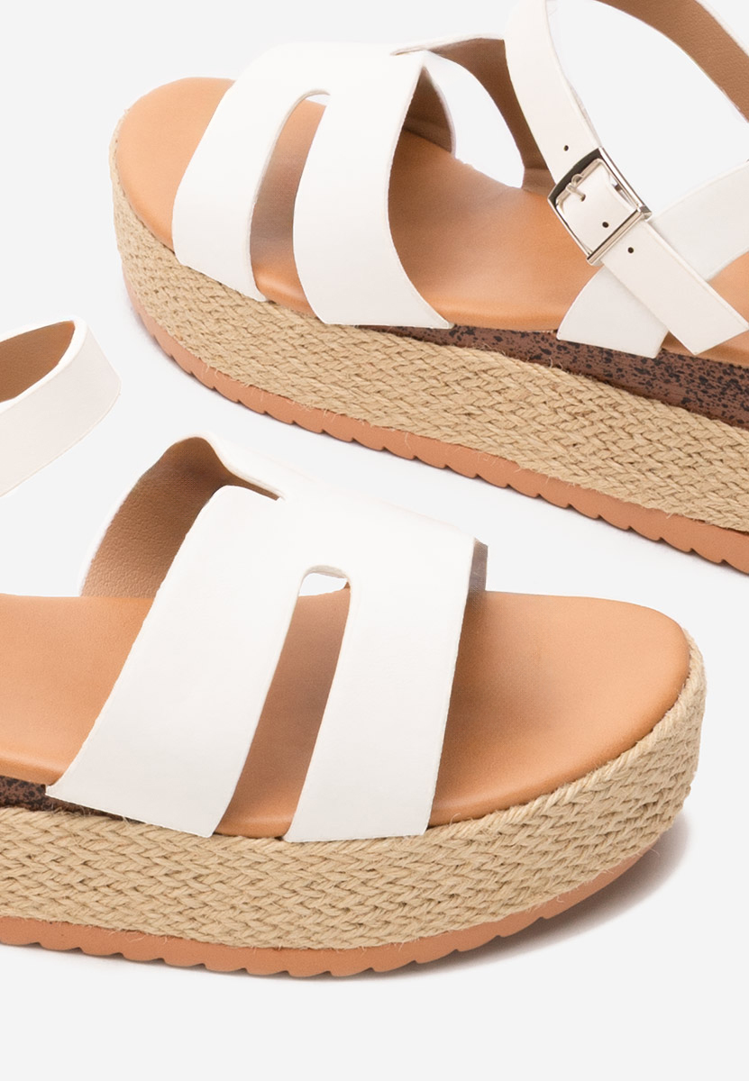 Rumia fehér espadrilles szandál