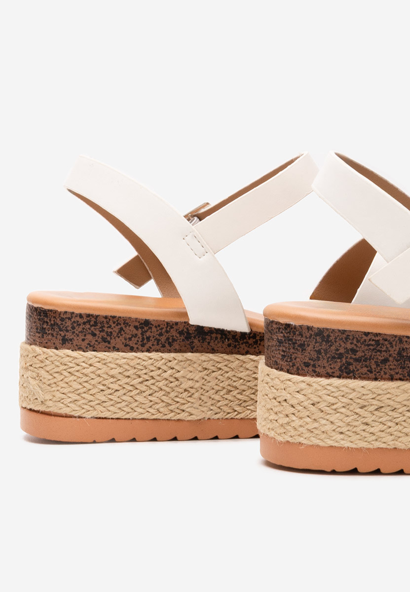 Rumia fehér espadrilles szandál