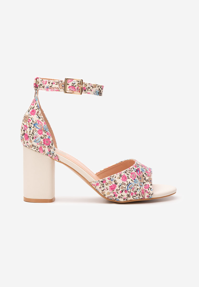 Moreira bézs vastag sarkú szandál 