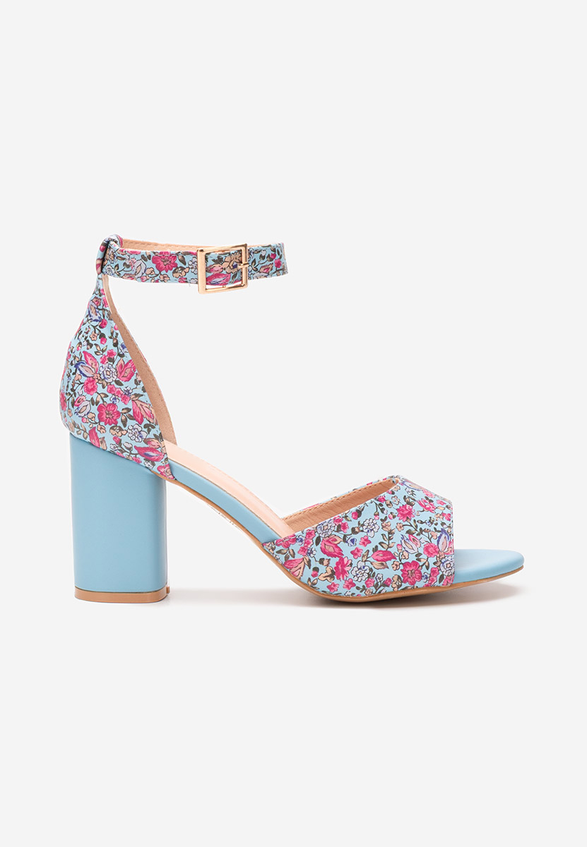 Moreira kék vastag sarkú szandál 