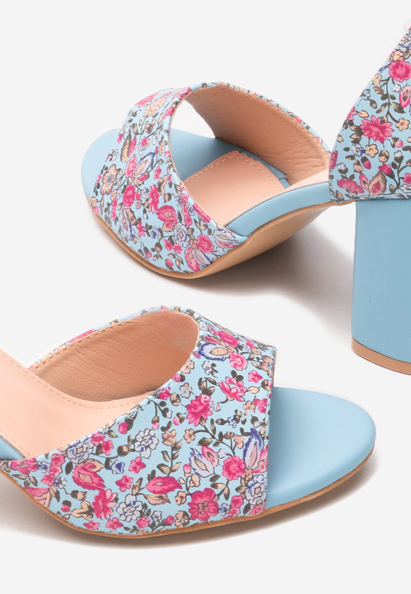 Moreira kék vastag sarkú szandál 