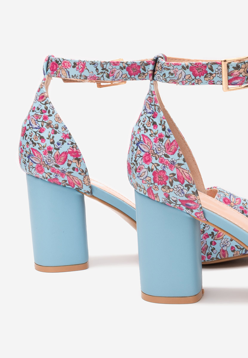 Moreira kék vastag sarkú szandál 