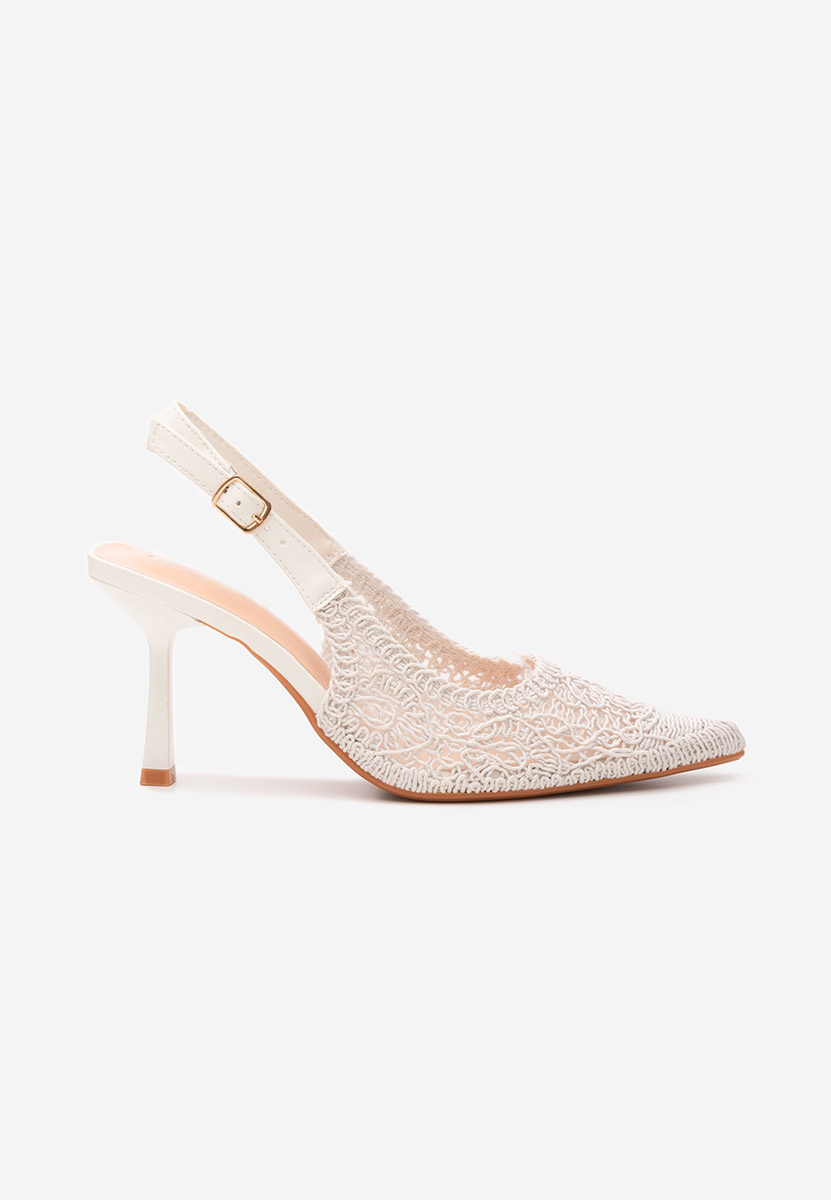 Besima fehér tűsarkú cipő 