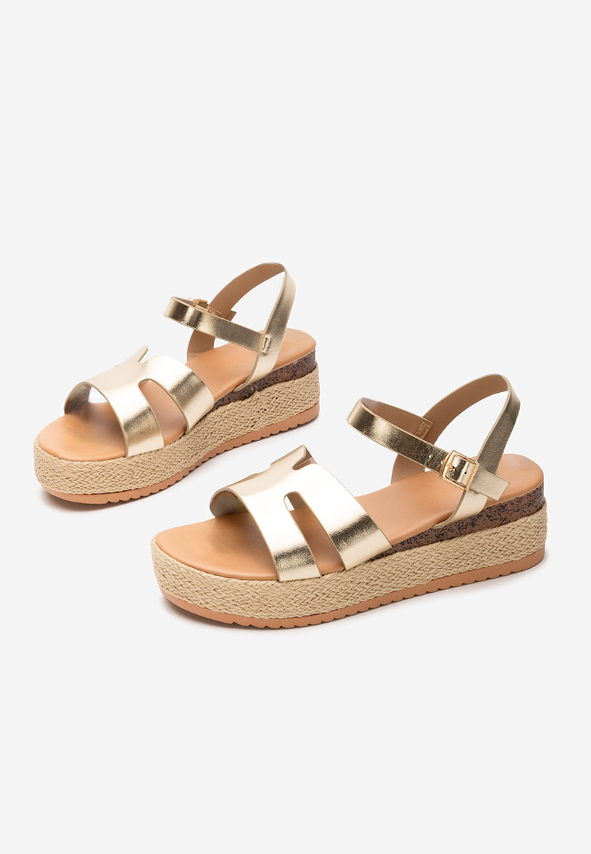 Rumia aranyszínü espadrilles szandál