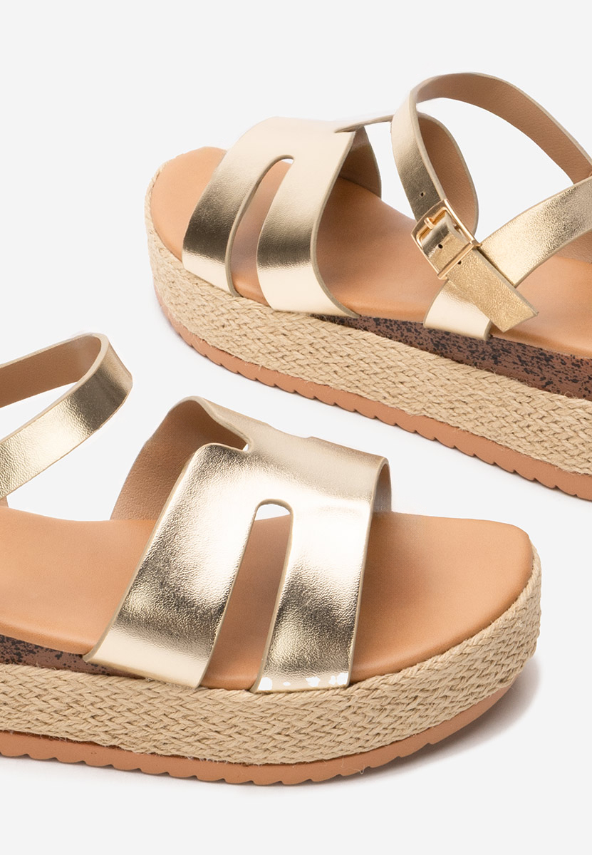 Rumia aranyszínü espadrilles szandál