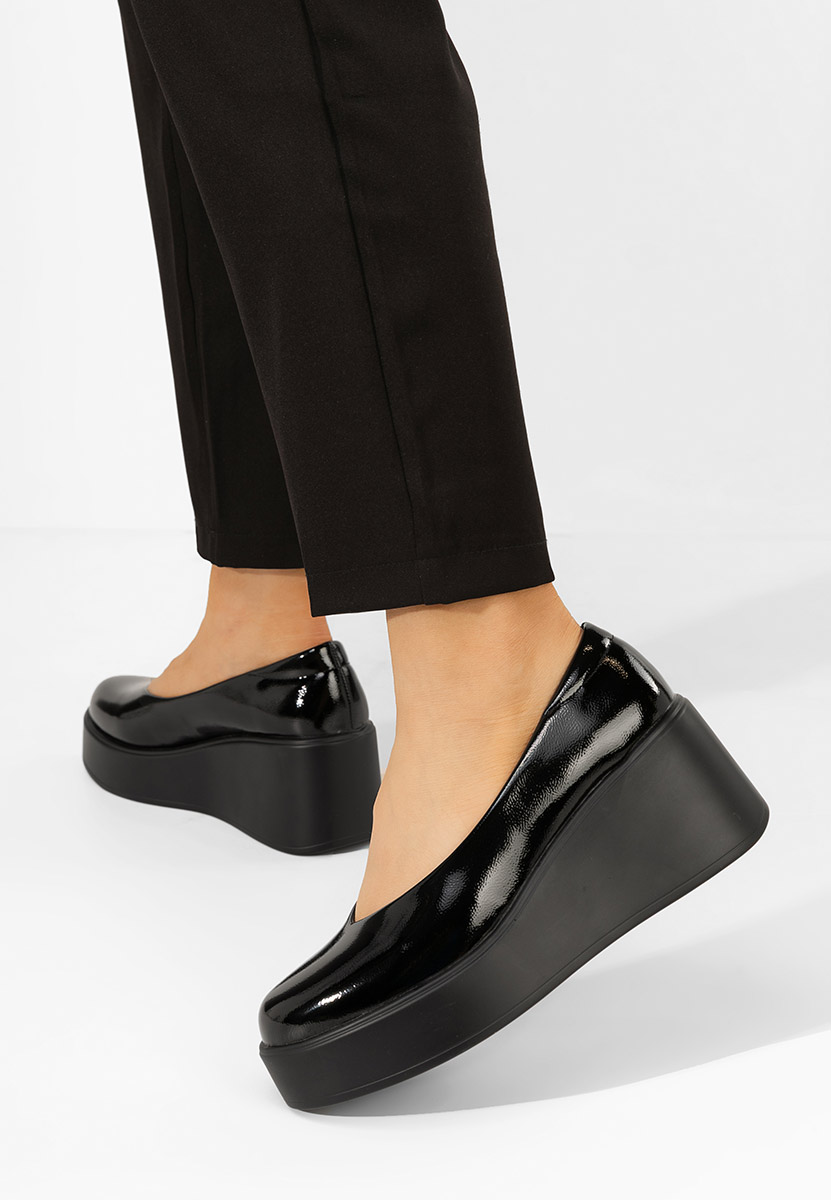Shirla fekete platform félcipő