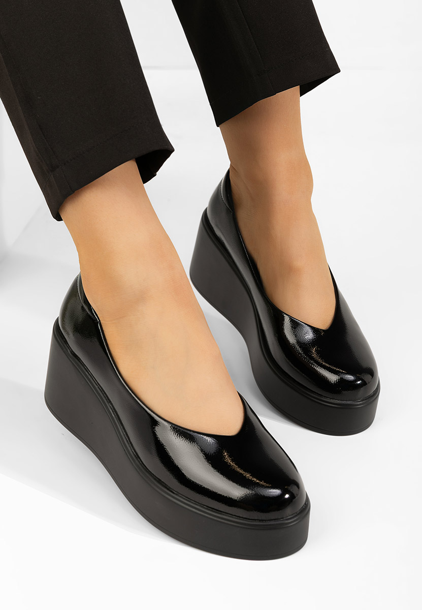 Shirla fekete platform félcipő