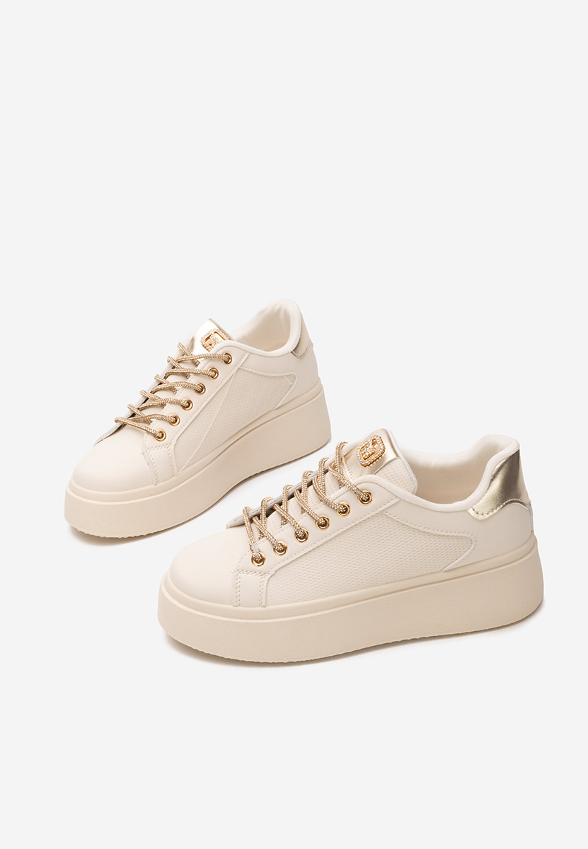 Shauna bézs telitalpú platform sneaker