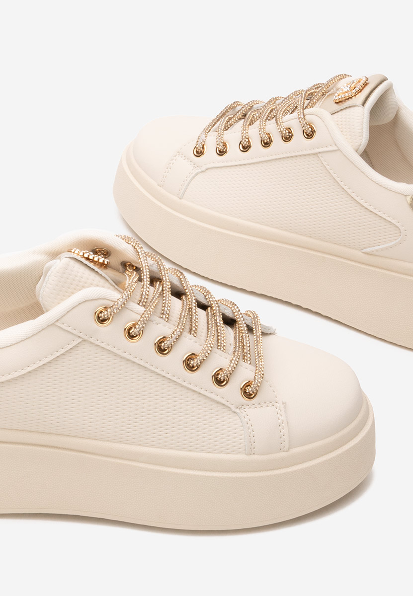 Shauna bézs telitalpú platform sneaker