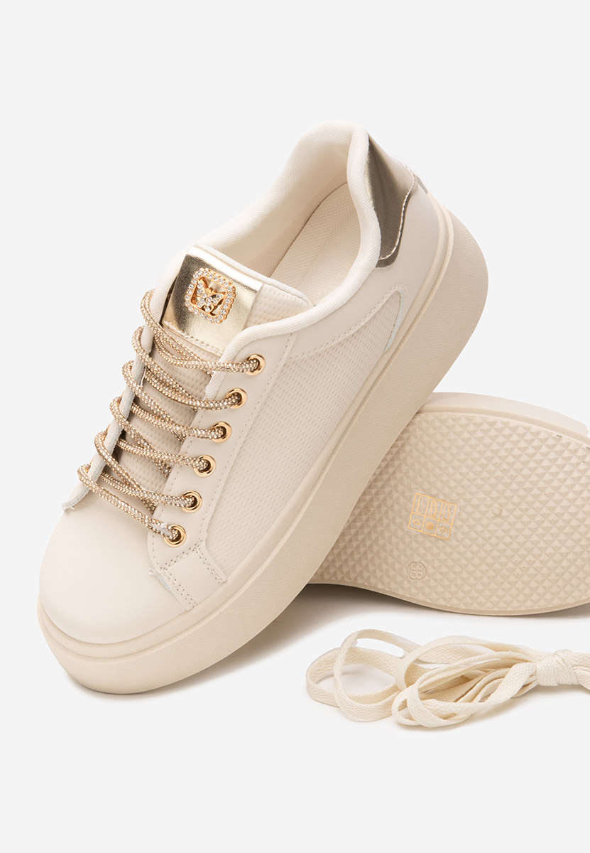 Shauna bézs telitalpú platform sneaker