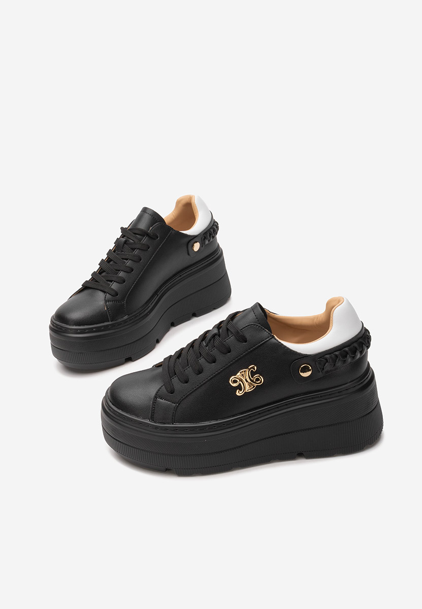 Blanch fekete telitalpú platform sneaker