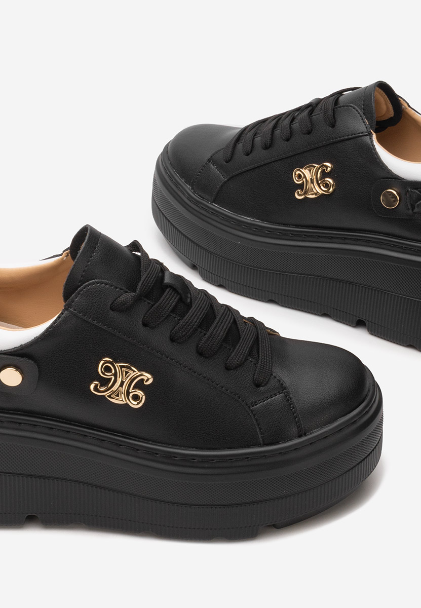 Blanch fekete telitalpú platform sneaker