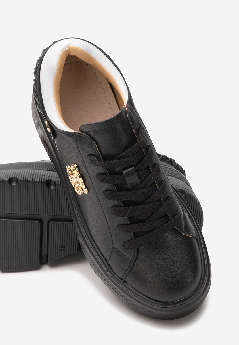 Blanch fekete telitalpú platform sneaker