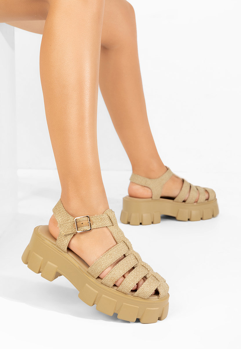Carilea camel platform szandál szandál