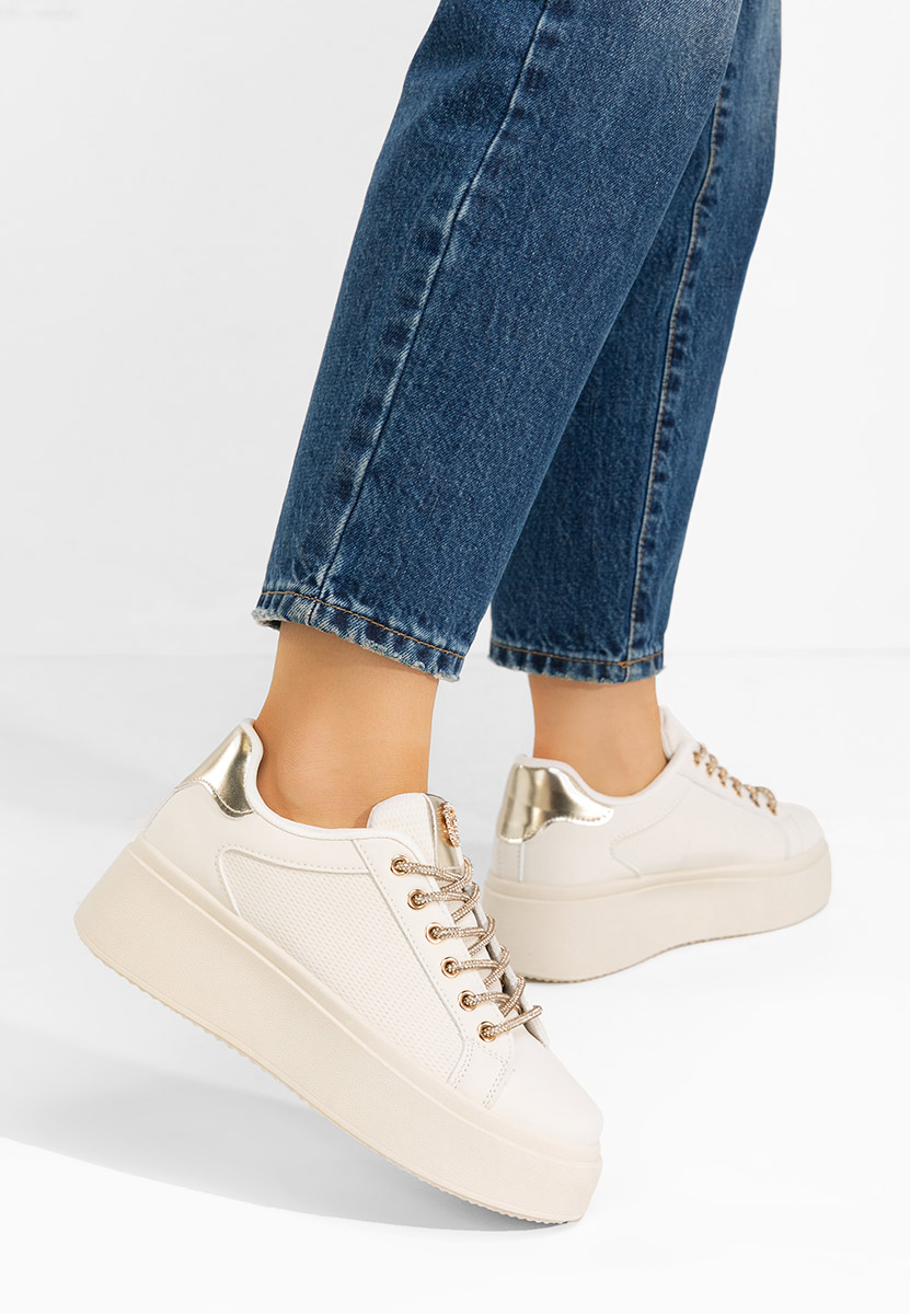 Shauna bézs telitalpú platform sneaker
