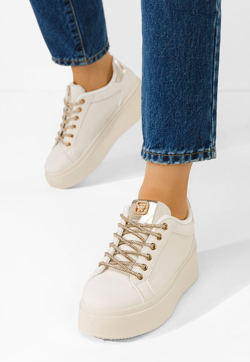 Shauna bézs telitalpú platform sneaker