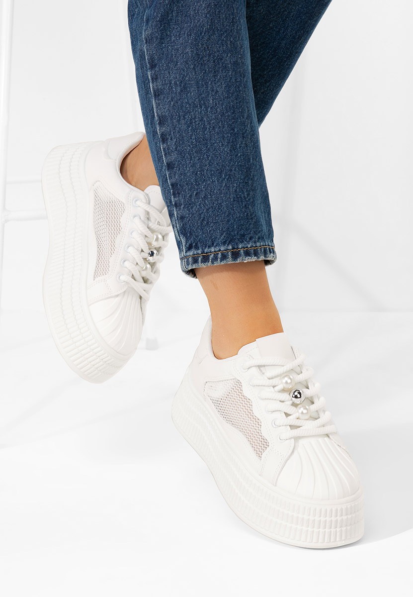Particia fehér telitalpú platform sneaker