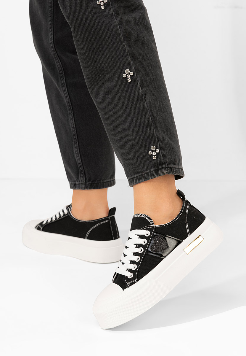 Anasty fekete telitalpú platform sneaker