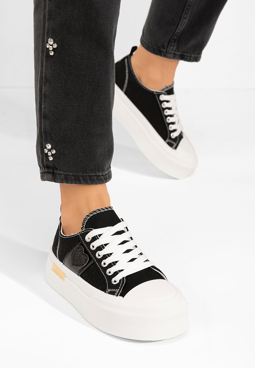 Anasty fekete telitalpú platform sneaker