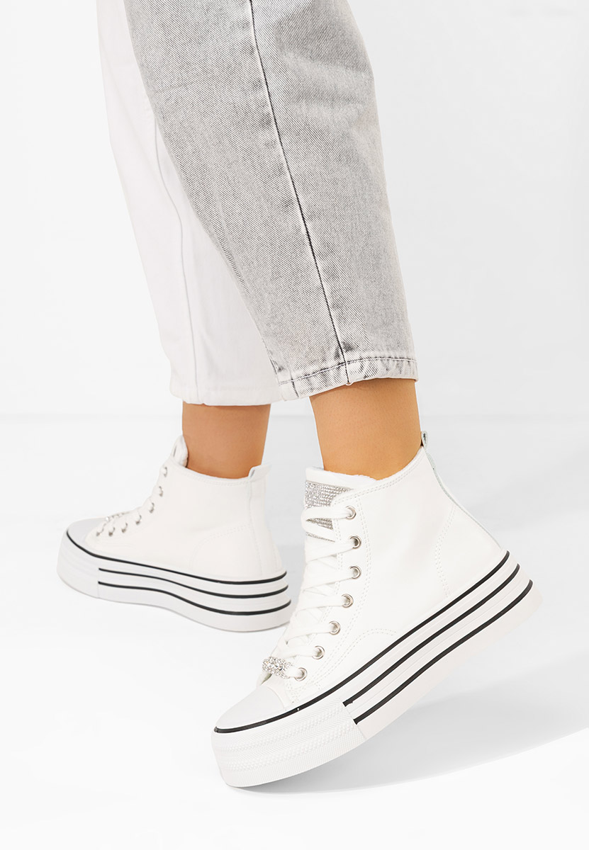 Kaylee fehér platform teniszcipő
