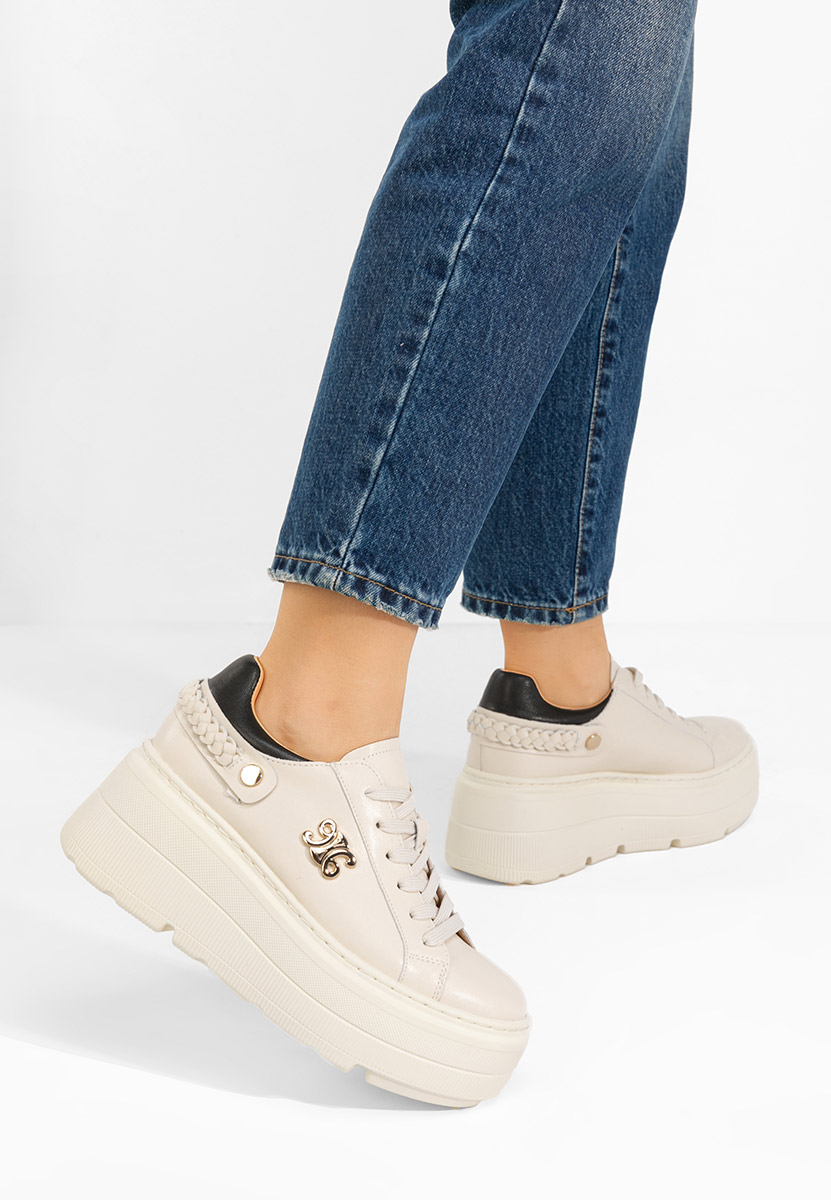 Blanch bézs telitalpú platform sneaker