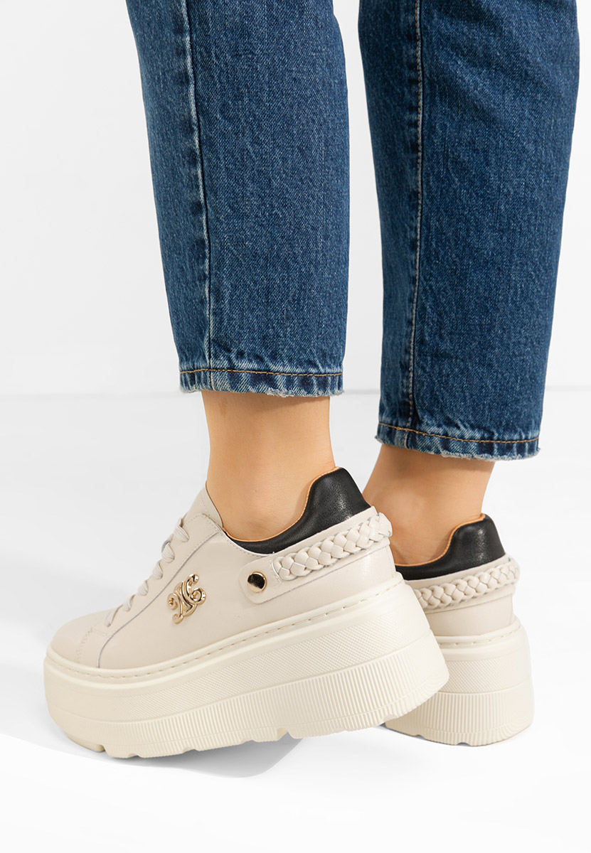 Blanch bézs telitalpú platform sneaker