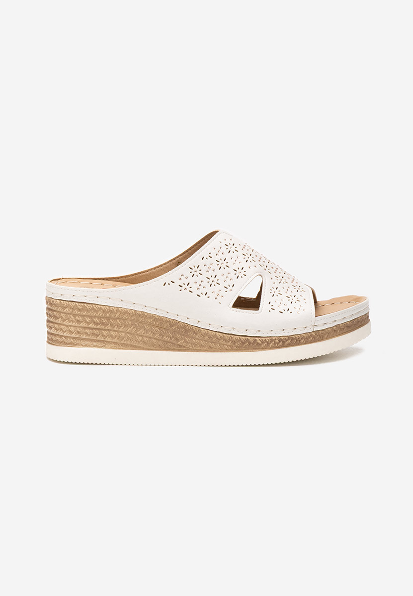 Larue fehér platform papucs