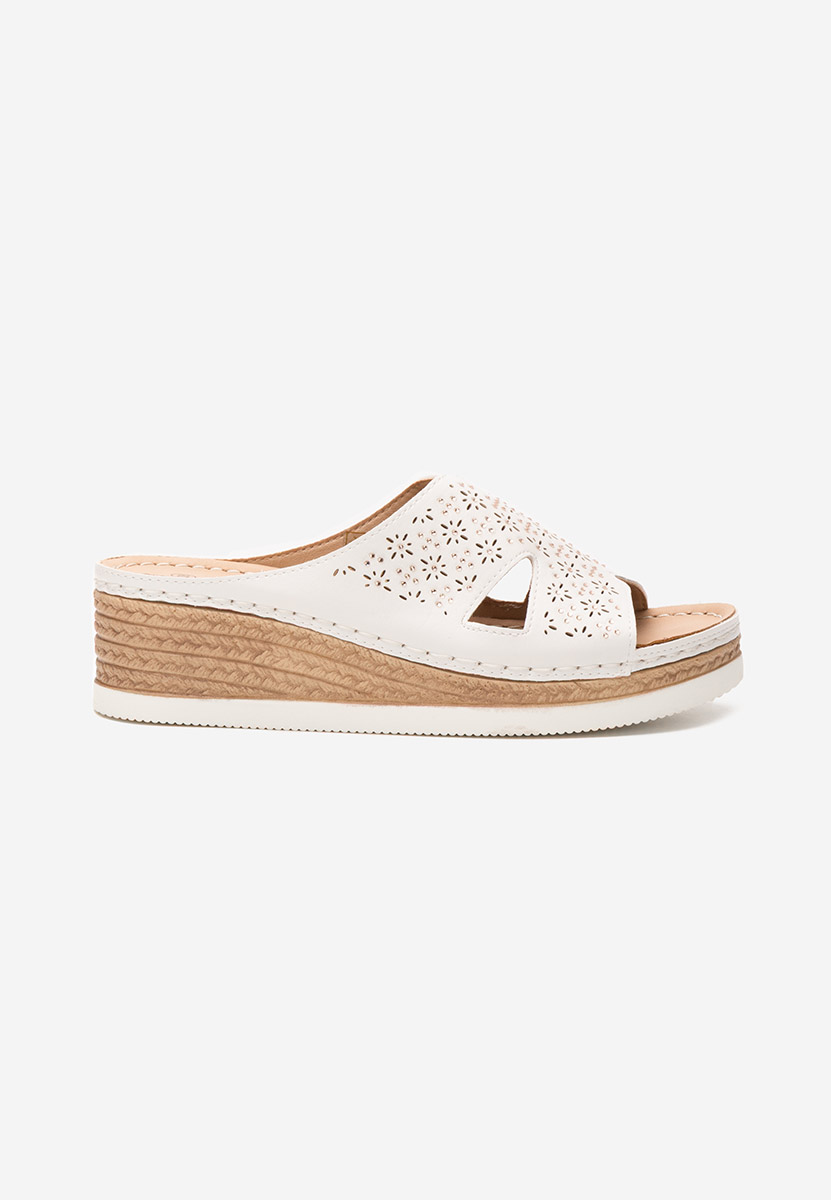 Soffia fehér telitalpú platform papucs