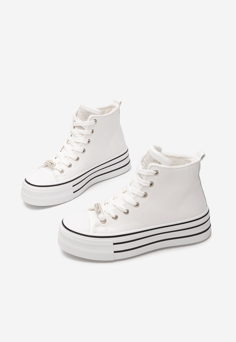 Kaylee fehér platform teniszcipő