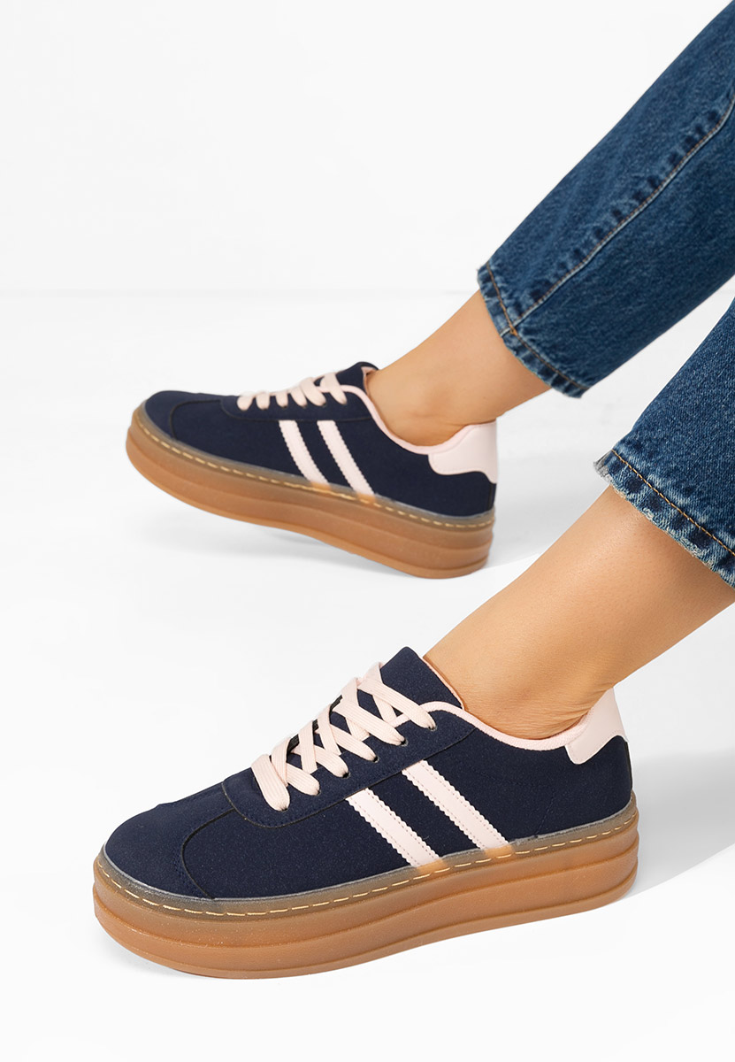Joela tengerészkék telitalpú platform sneaker