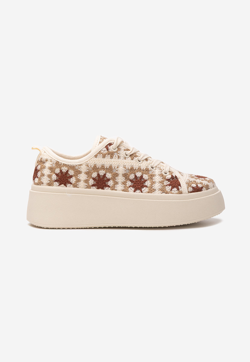 Maricruz khaki telitalpú platform sneaker