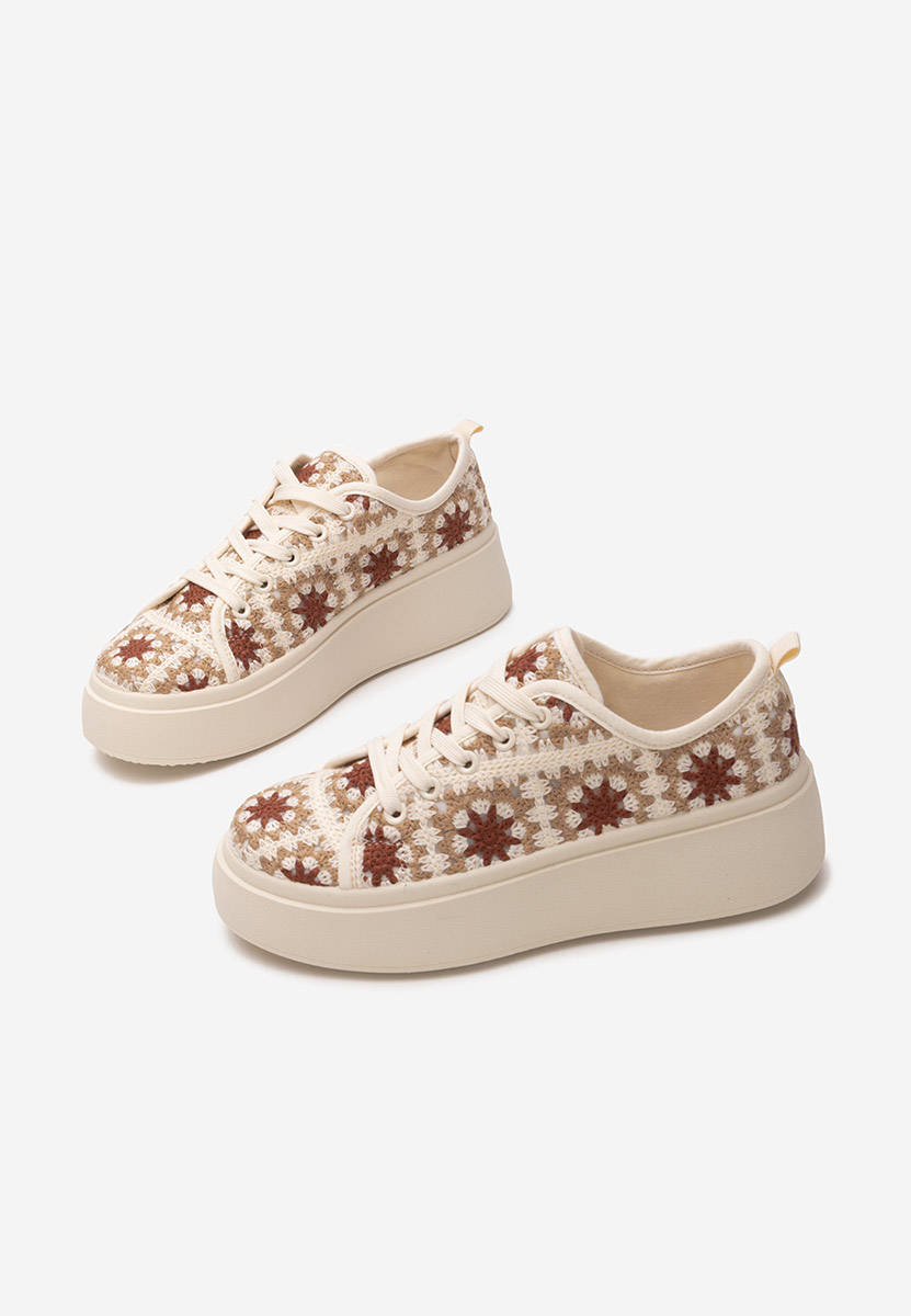 Maricruz khaki telitalpú platform sneaker