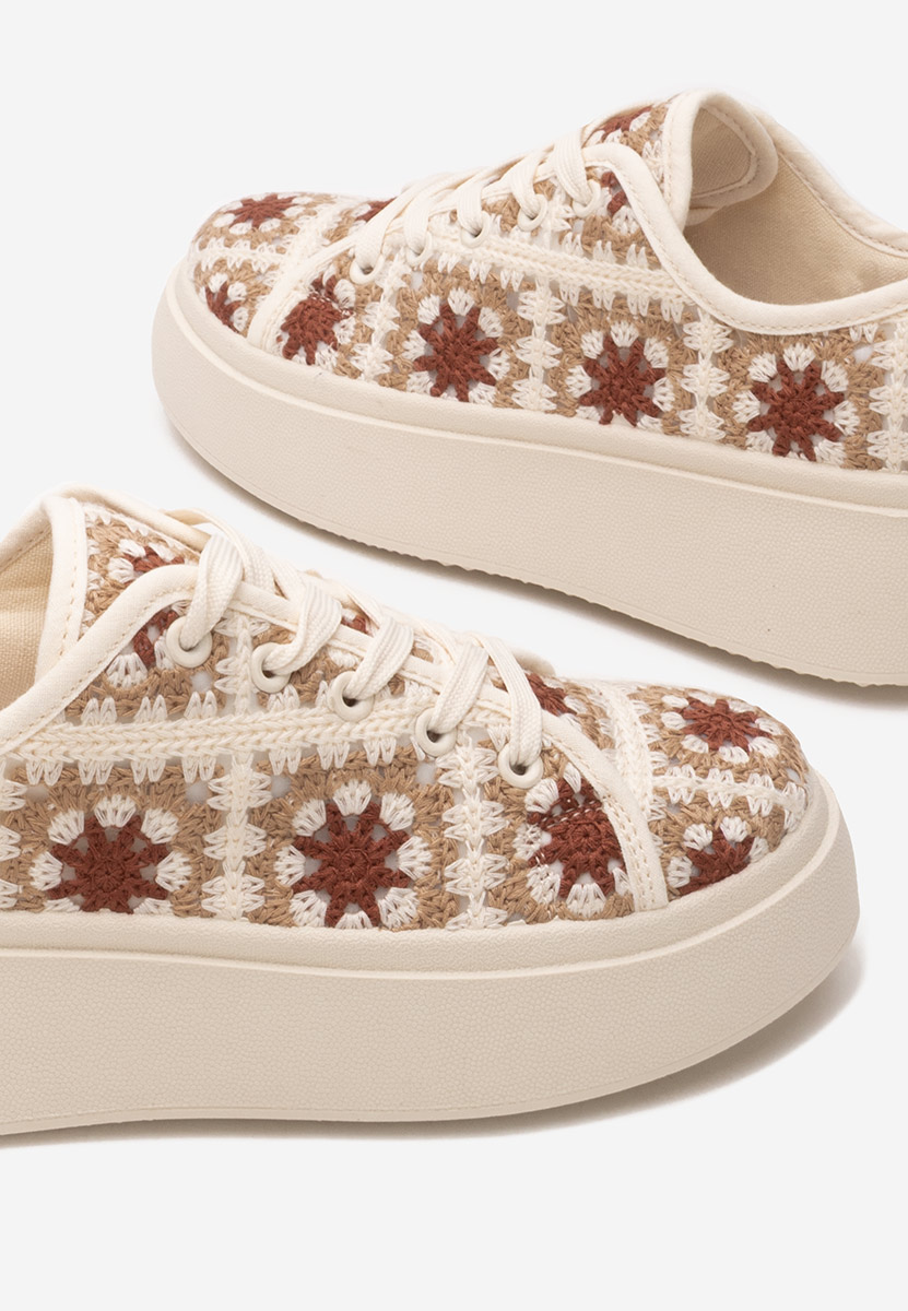 Maricruz khaki telitalpú platform sneaker