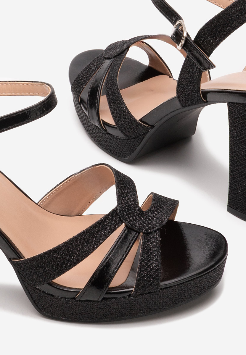 Ninia fekete elegáns női szandál