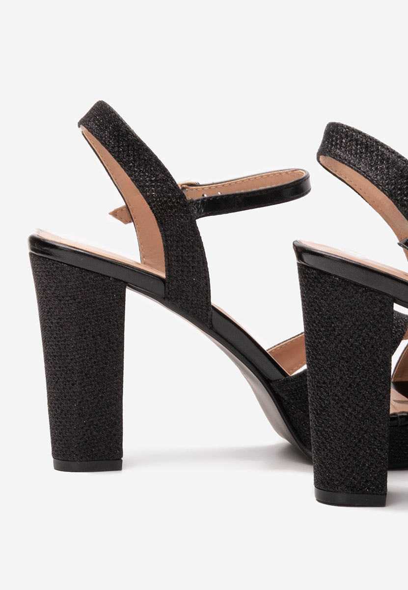 Ninia fekete elegáns női szandál