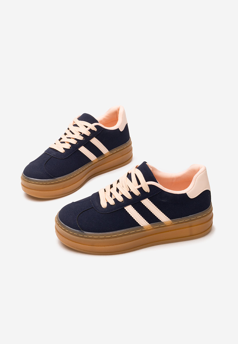 Joela tengerészkék telitalpú platform sneaker