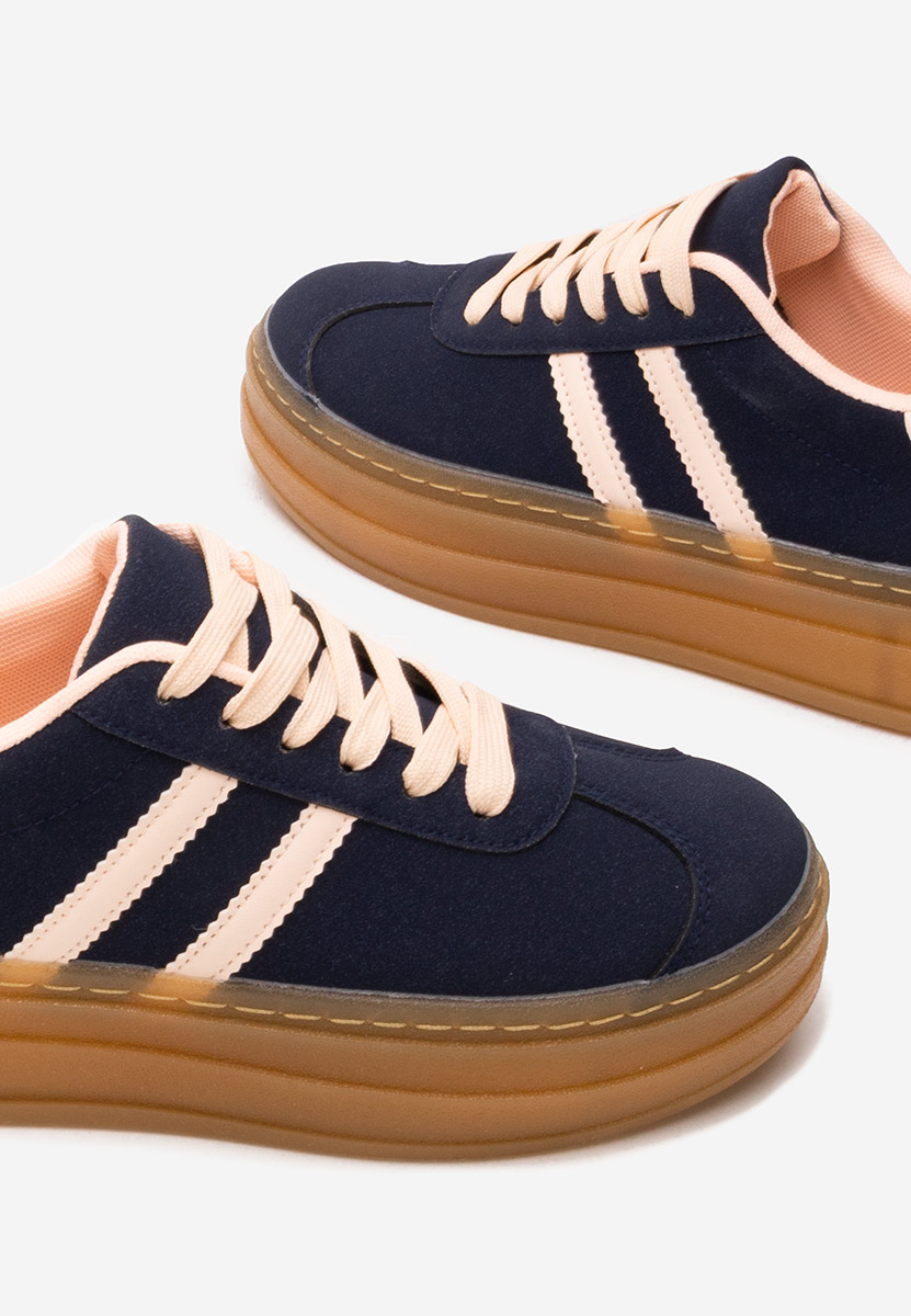 Joela tengerészkék telitalpú platform sneaker