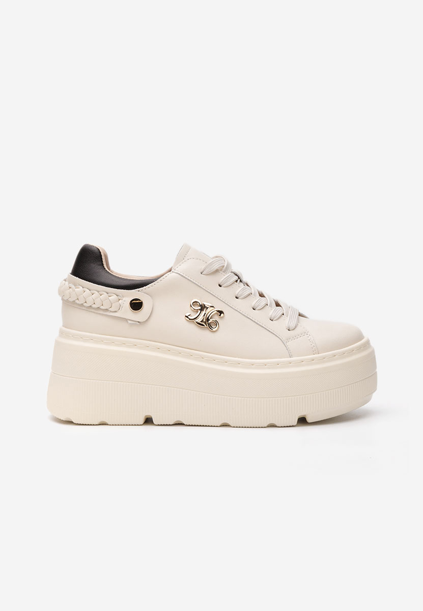 Blanch bézs telitalpú platform sneaker