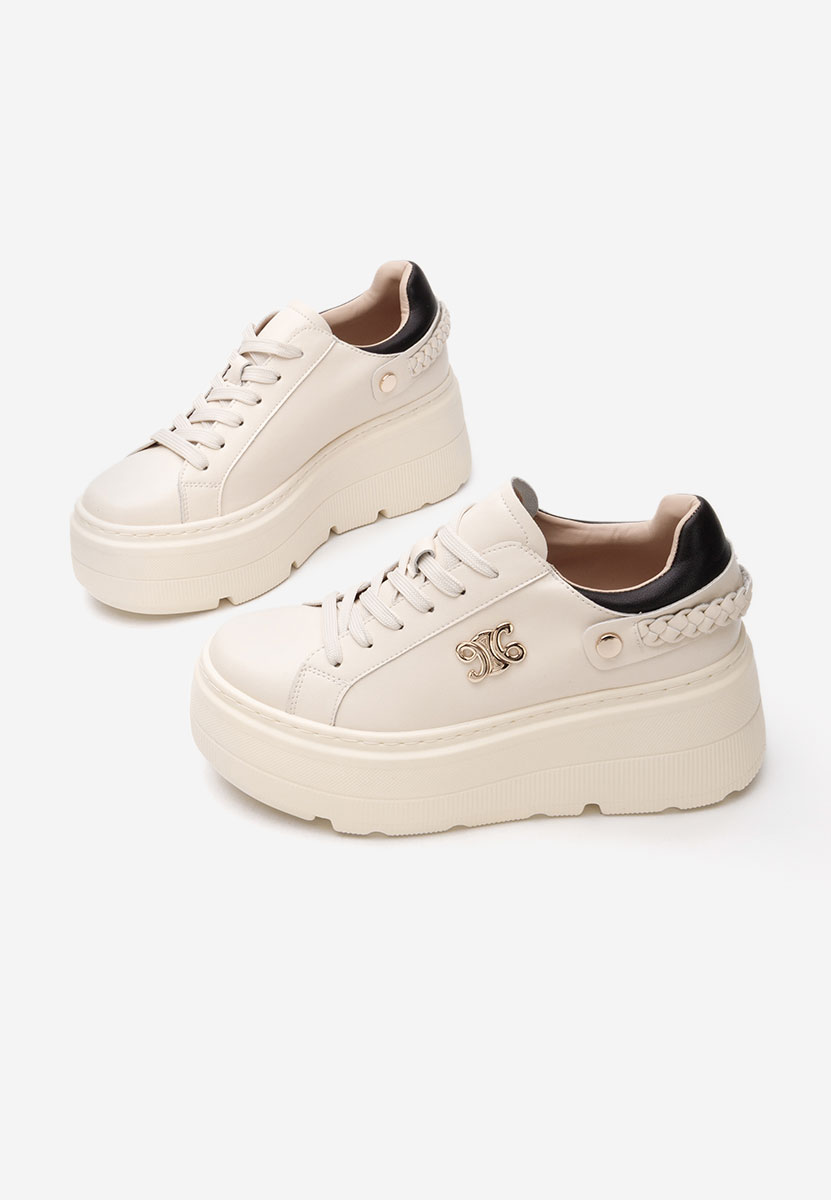 Blanch bézs telitalpú platform sneaker