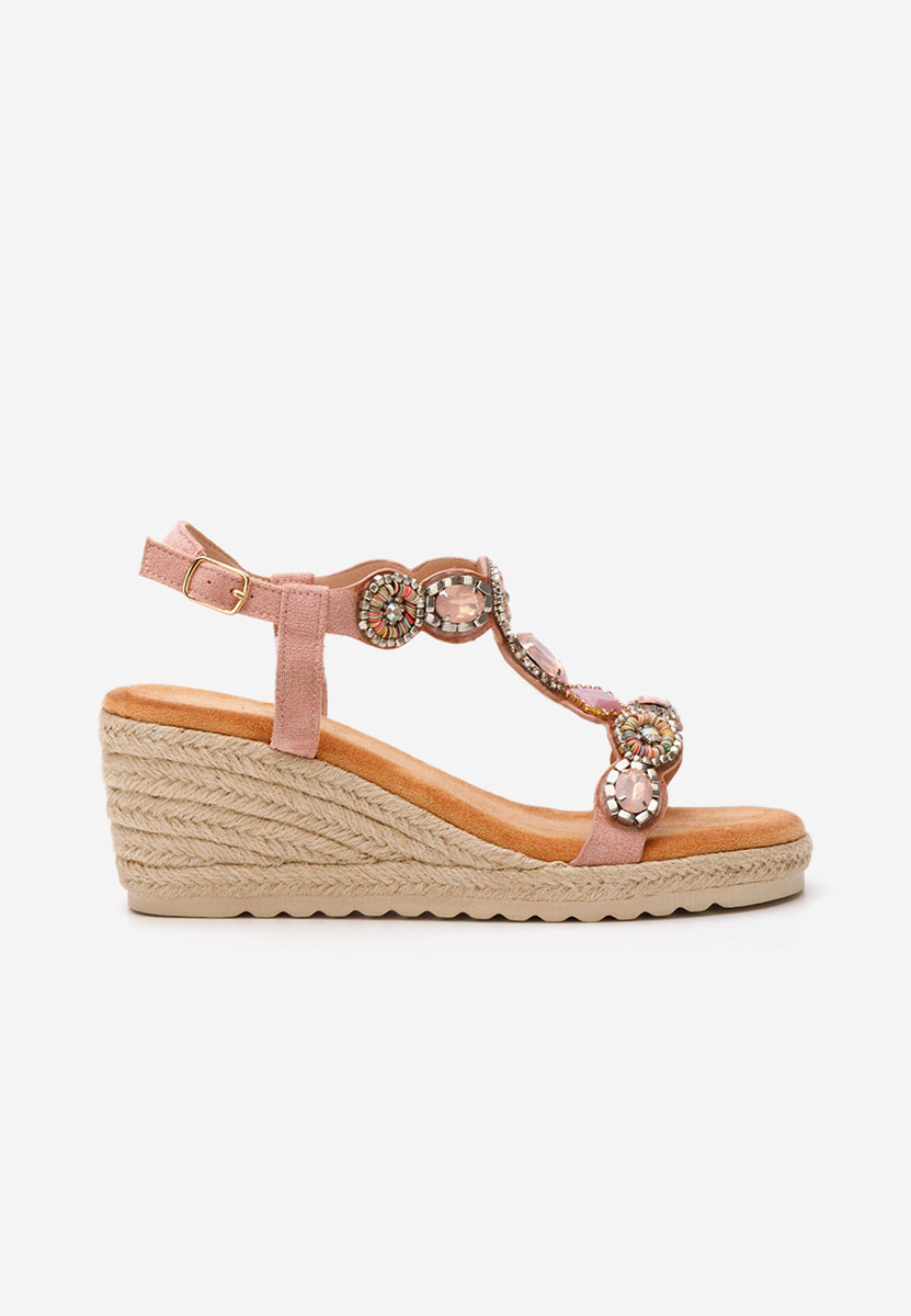 Jacquelynn rózsaszín platform szandál